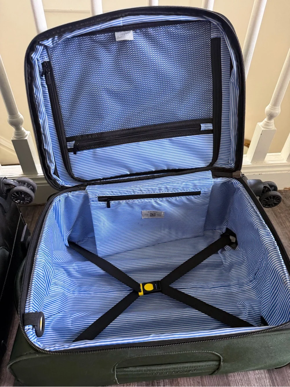 Delsey Paris Dark Green Medium Check-In and Carry-On Luggage